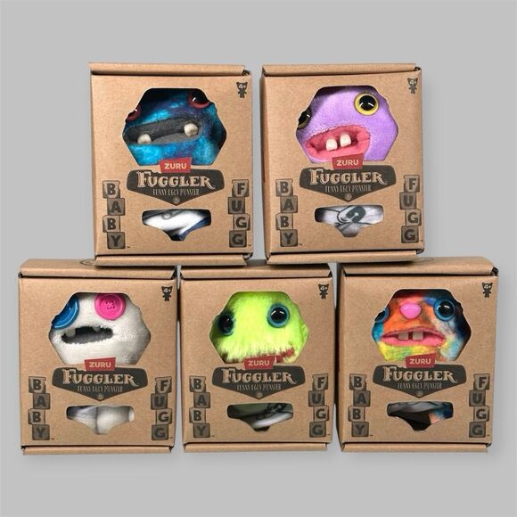 Zuru Other - BABY FUGG SERIES 3 Plush Lot Of 5  Mini FUGGLER Toy FUNNY UGLY MONSTER 3.9”
